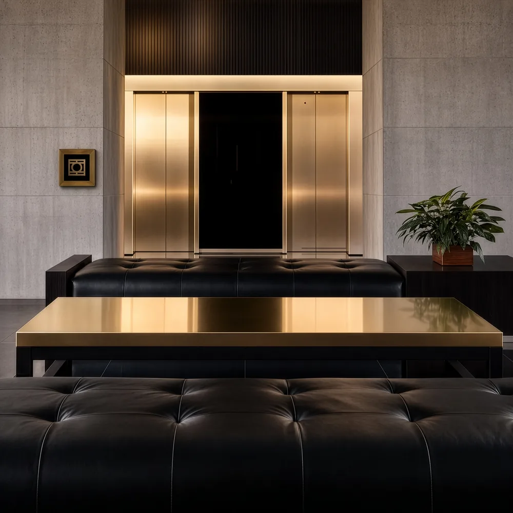 Lobby by the elevators