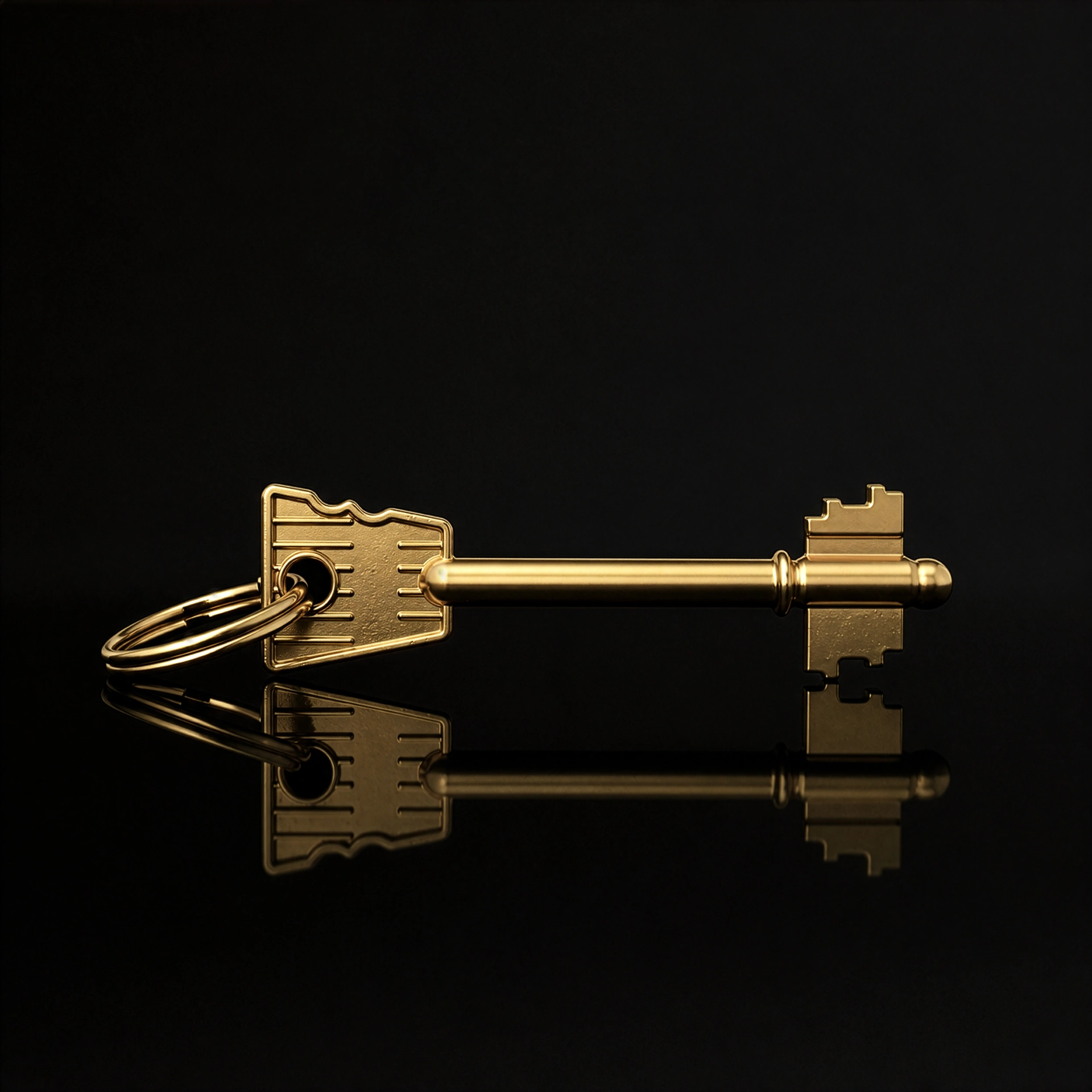 A golden key on black — the emblem of Luxury of Ignorance