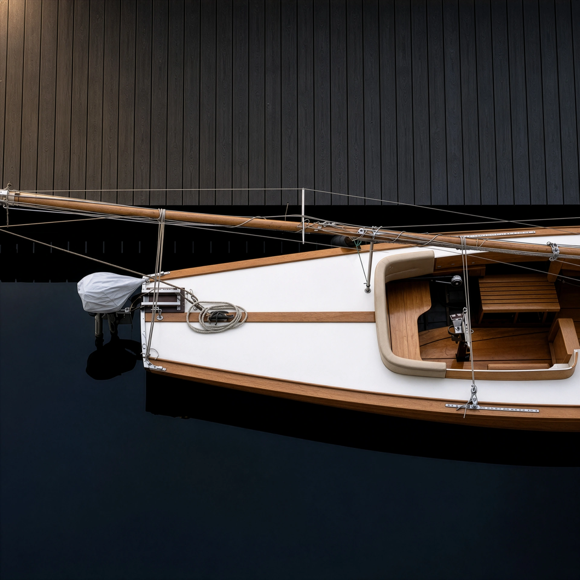 Odoardo Soul™ sur le pont d’un yacht en bois à quai